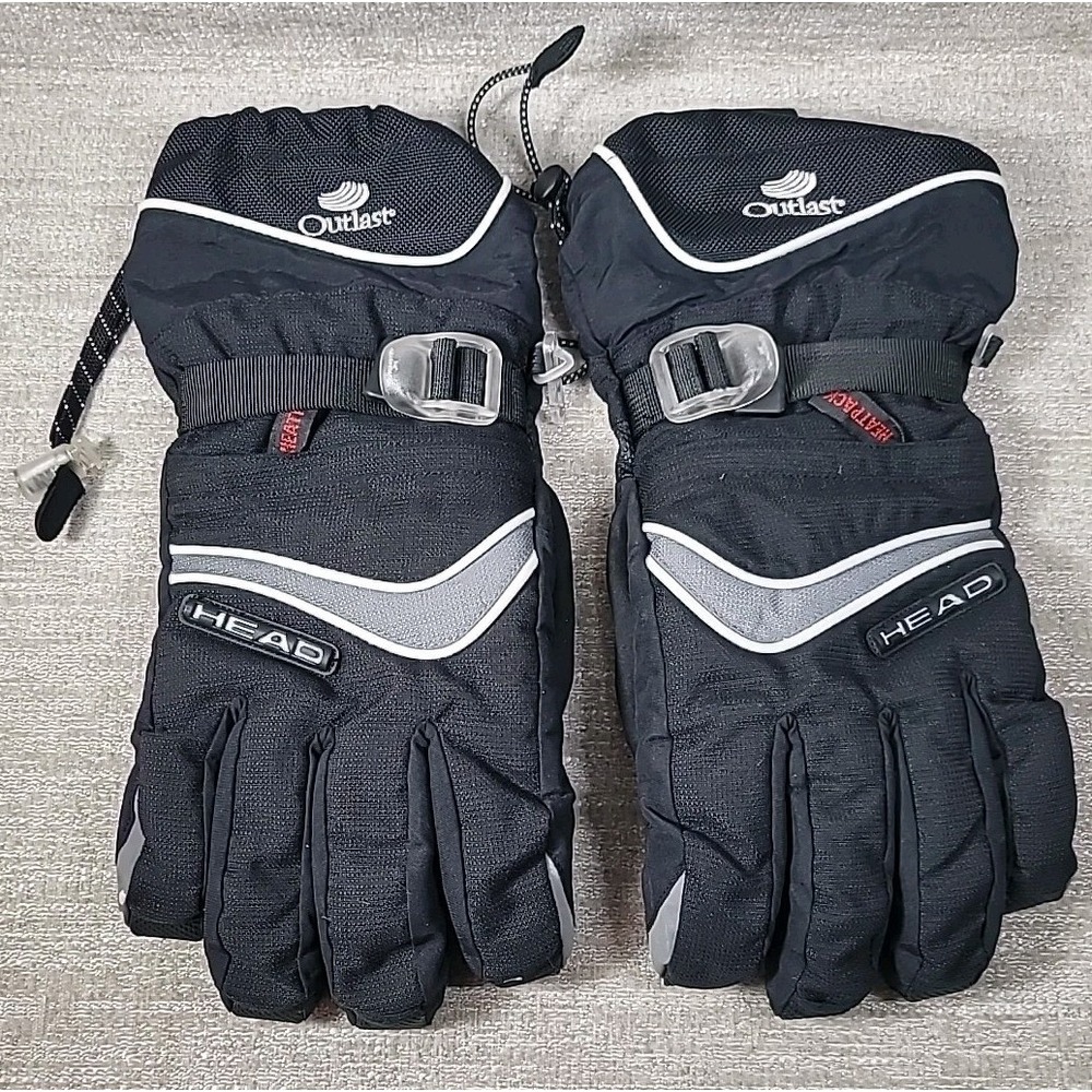 Head‎ Outlast Gloves Sz Med Black Waterproof Ski Snowboard EUC